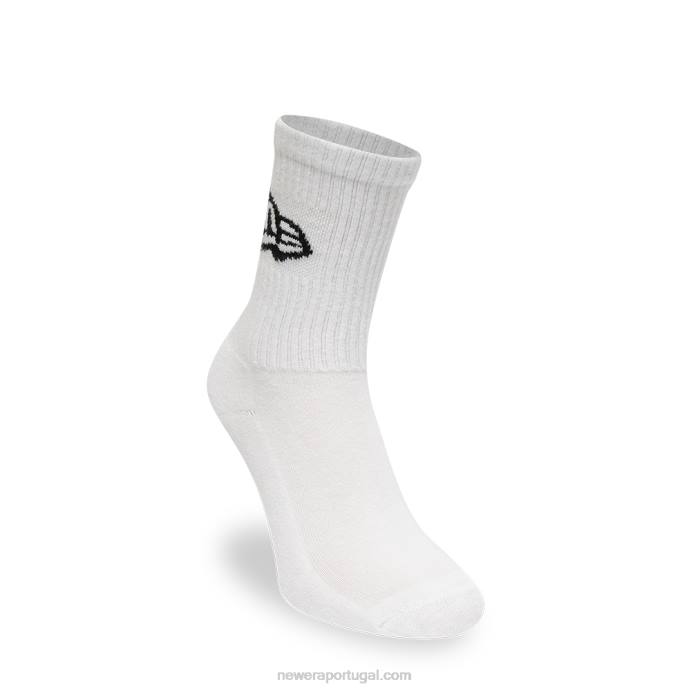 FFTN3209 New Era flag 3 pack meia meia branca