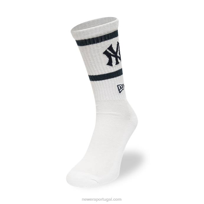FFTN3214 New Era meias brancas premium new york yankees mlb