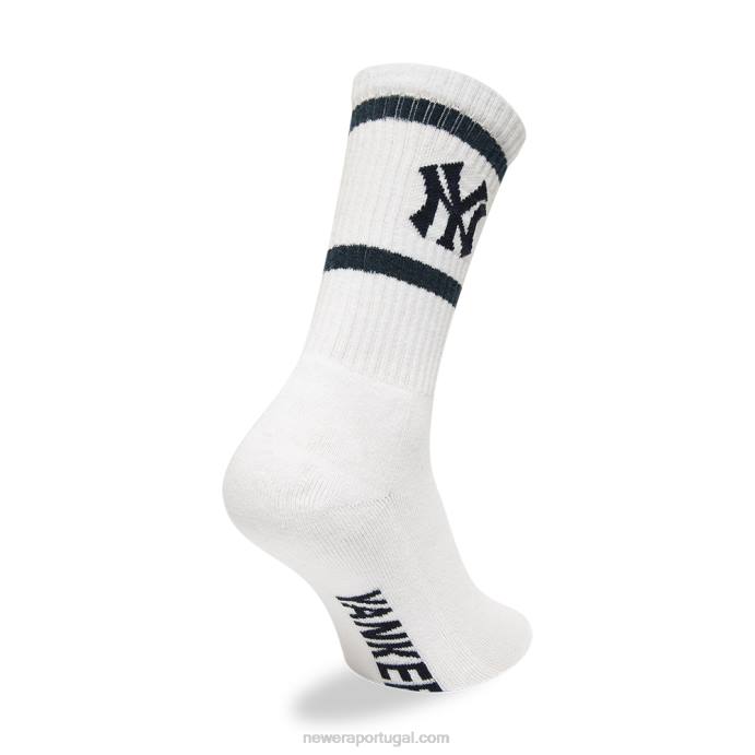 FFTN3214 New Era meias brancas premium new york yankees mlb