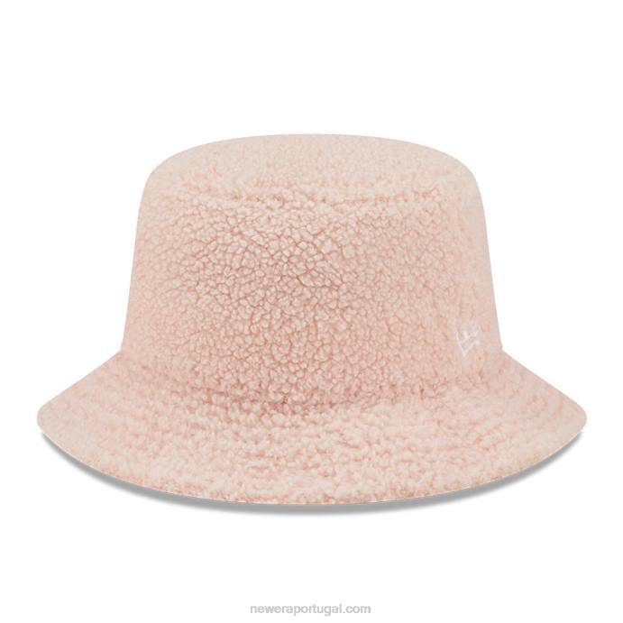 FFTN2285 New Era chapéu bucket borg rosa pastel feminino
