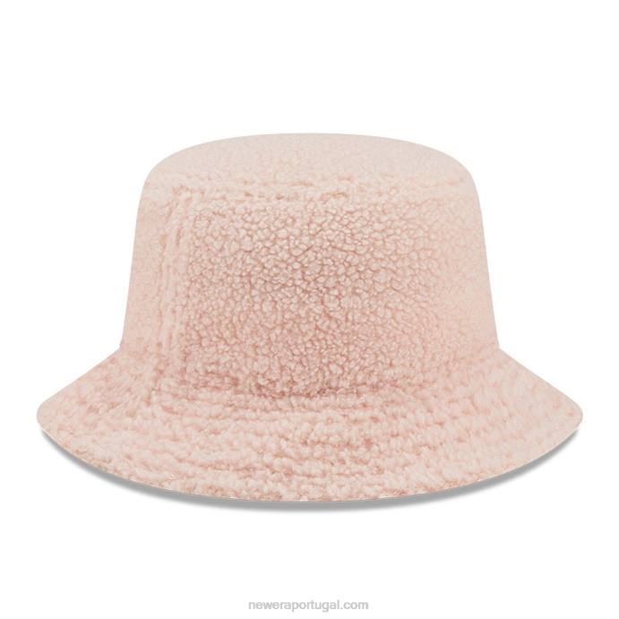 FFTN2285 New Era chapéu bucket borg rosa pastel feminino