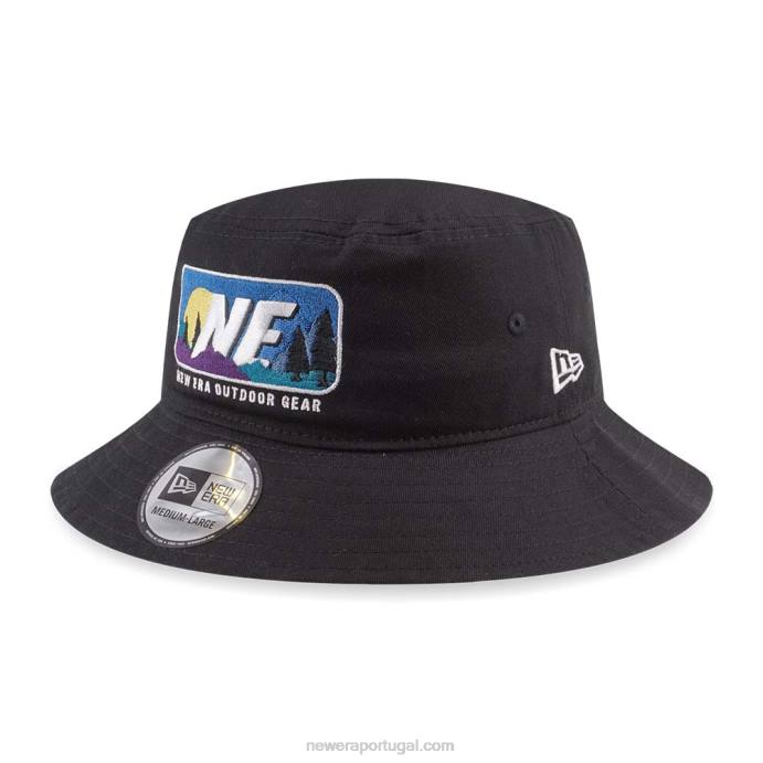 FFTN2293 New Era chapéu de balde preto de montanha leve de aventura