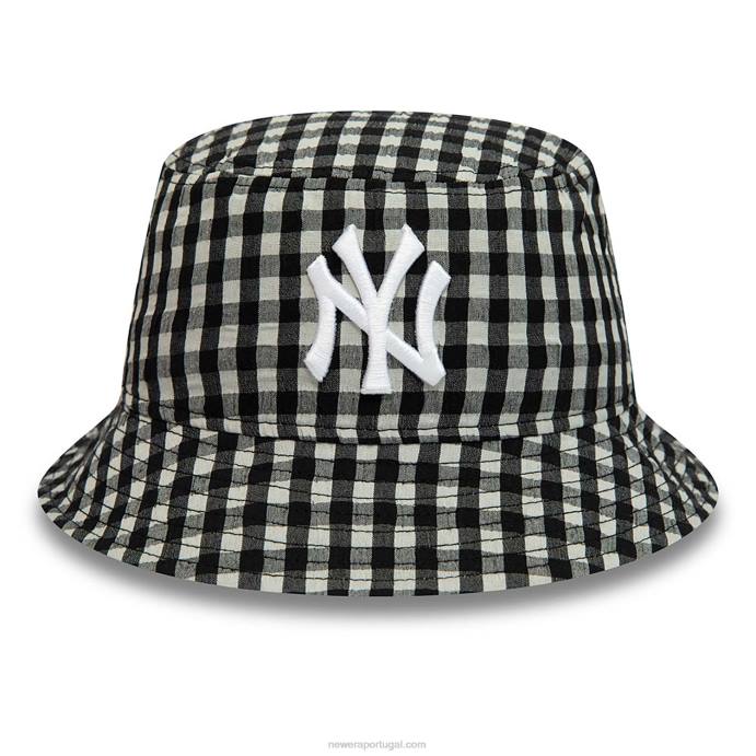 FFTN2296 New Era New York Yankees chapéu bucket feminino afunilado preto
