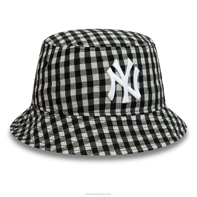 FFTN2296 New Era New York Yankees chapéu bucket feminino afunilado preto