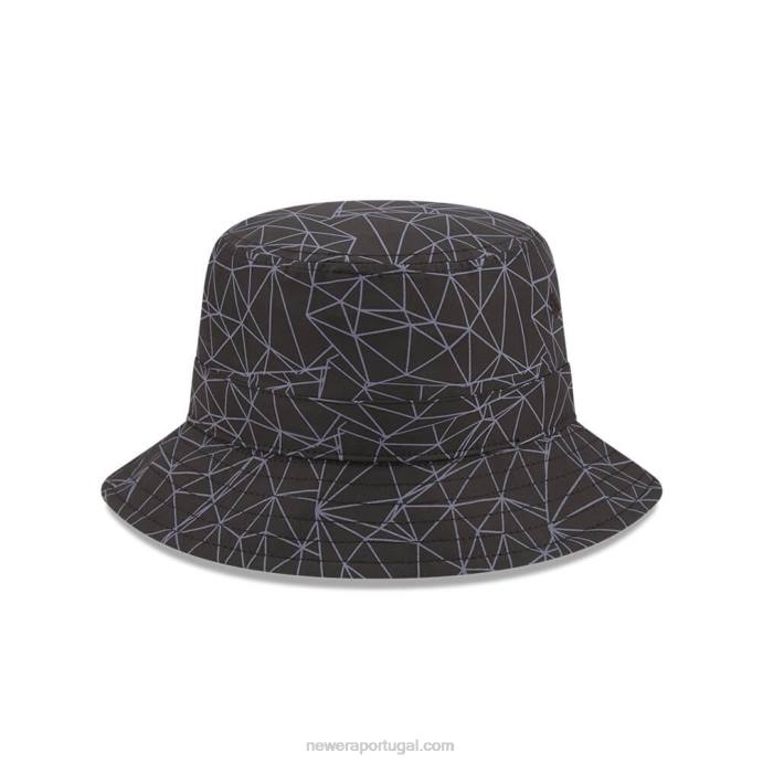 FFTN2303 New Era vr46 chapéu bucket preto com estampa geométrica