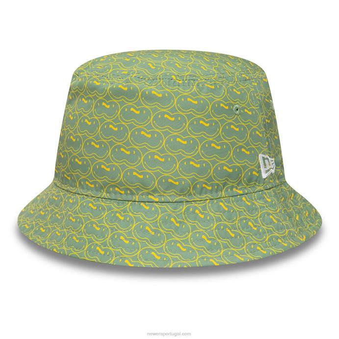FFTN2307 New Era chapéu de balde verde sorridente