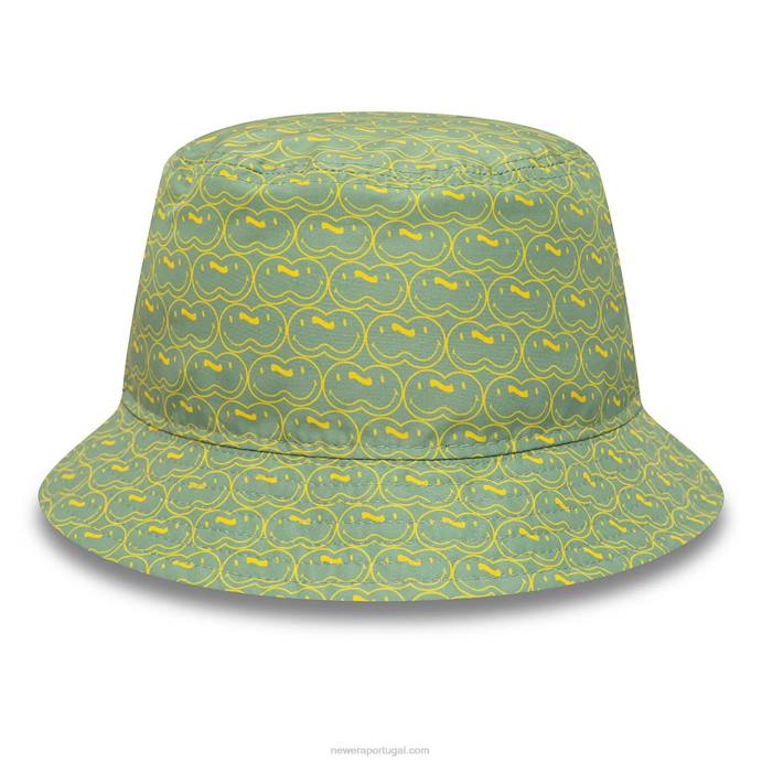 FFTN2307 New Era chapéu de balde verde sorridente