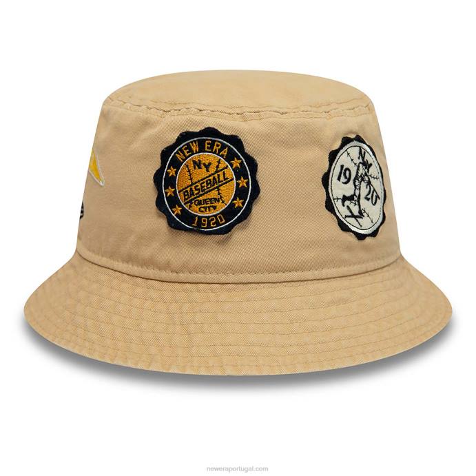 FFTN2310 New Era Heritage em todo o chapéu de balde de pedra patch