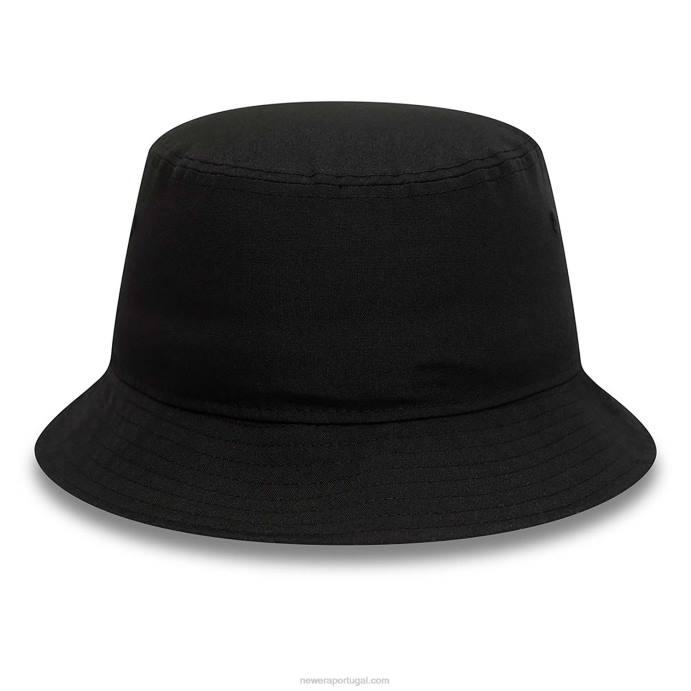 FFTN2314 New Era chapéu bucket preto com estampa de redes do brooklyn