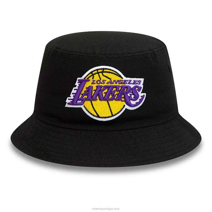 FFTN2316 New Era chapéu bucket preto com estampa la lakers