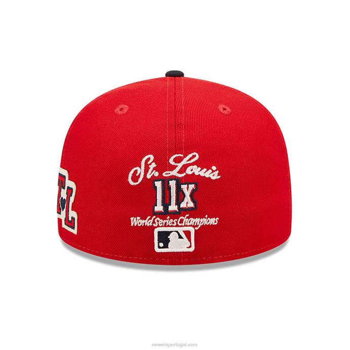 FFTN1004 New Era st louis cardeals ne letterman red 59fifty boné justo
