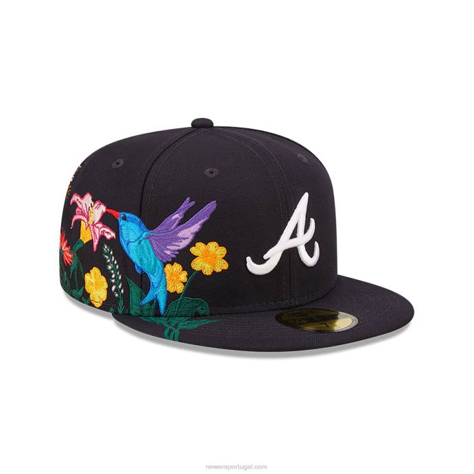 FFTN1006 New Era Boné justo atlanta braves mlb blooming navy 59fifty