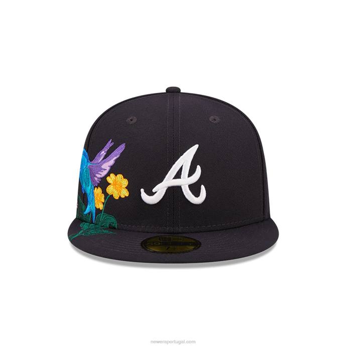 FFTN1006 New Era Boné justo atlanta braves mlb blooming navy 59fifty