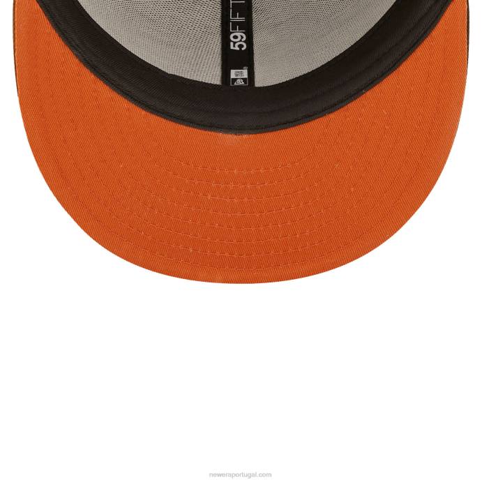 FFTN1007 New Era boston red sox split brown 59fifty ajustado