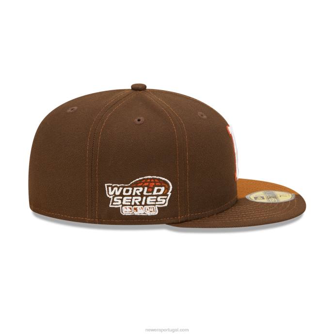 FFTN1007 New Era boston red sox split brown 59fifty ajustado