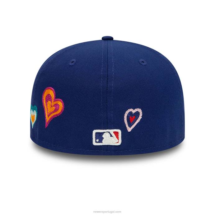 FFTN1008 New Era boné la dodgers ponto corrente coração azul royal 59fifty