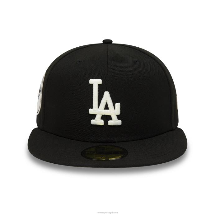 FFTN1009 New Era la dodgers brilha no escuro boné preto 59fifty