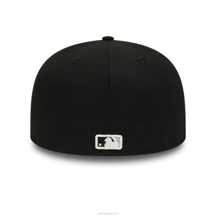FFTN1009 New Era la dodgers brilha no escuro boné preto 59fifty