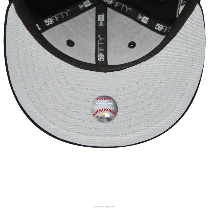 FFTN1009 New Era la dodgers brilha no escuro boné preto 59fifty