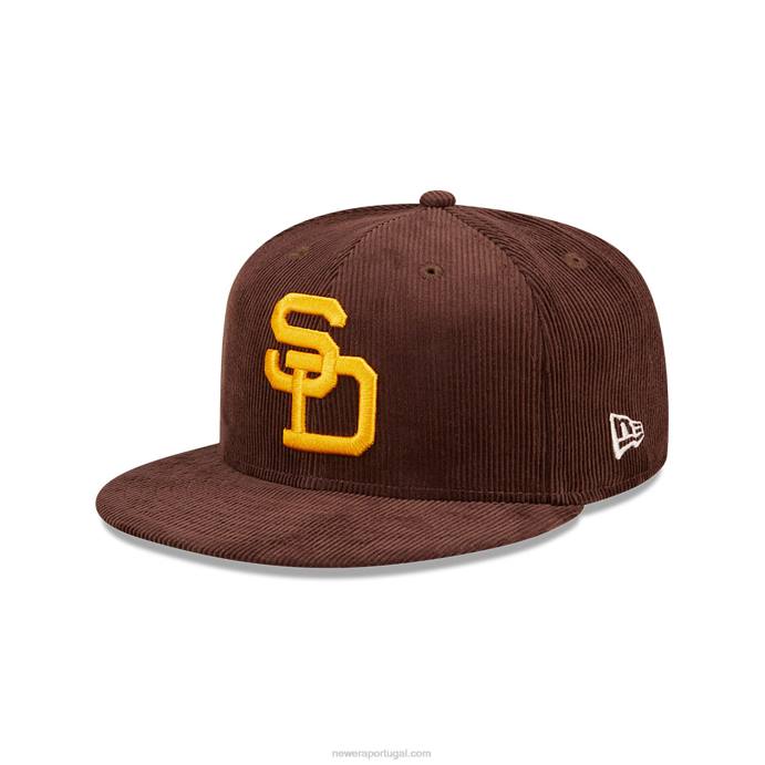 FFTN100 New Era san diego padres cooperstown boné marrom escuro 59fifty