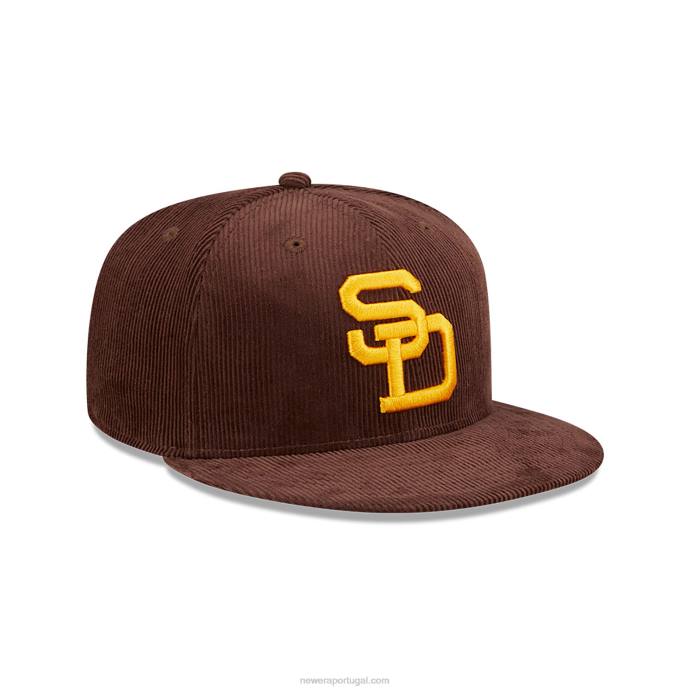 FFTN100 New Era san diego padres cooperstown boné marrom escuro 59fifty