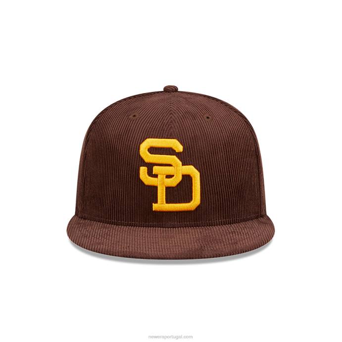 FFTN100 New Era san diego padres cooperstown boné marrom escuro 59fifty