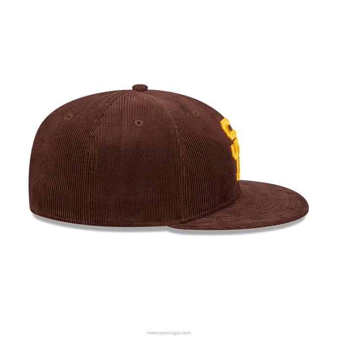 FFTN100 New Era san diego padres cooperstown boné marrom escuro 59fifty
