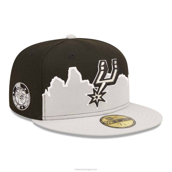 FFTN1010 New Era san antonio spurs nba tip off 2022 boné preto 59fifty