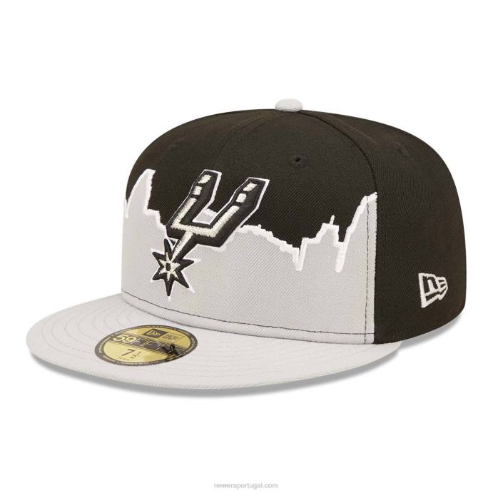 FFTN1010 New Era san antonio spurs nba tip off 2022 boné preto 59fifty