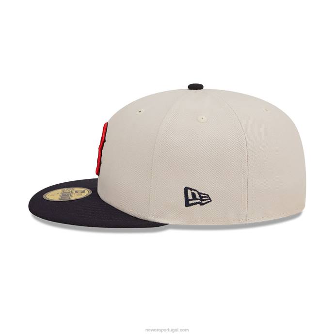 FFTN1011 New Era boton red sox fall clássico branco 59fifty boné ajustado
