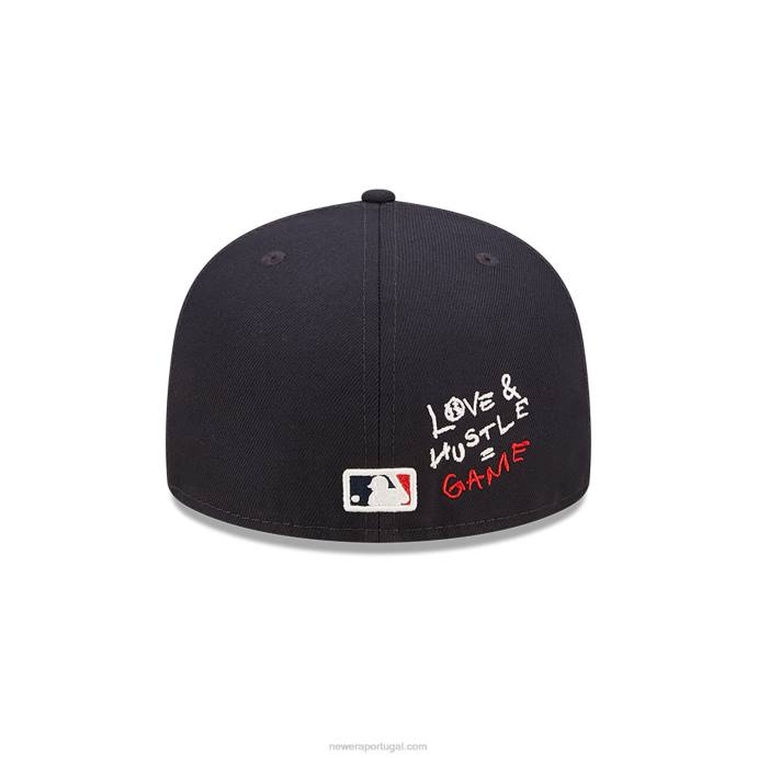 FFTN1012 New Era boton red sox mlb team heart navy 59fifty boné justo