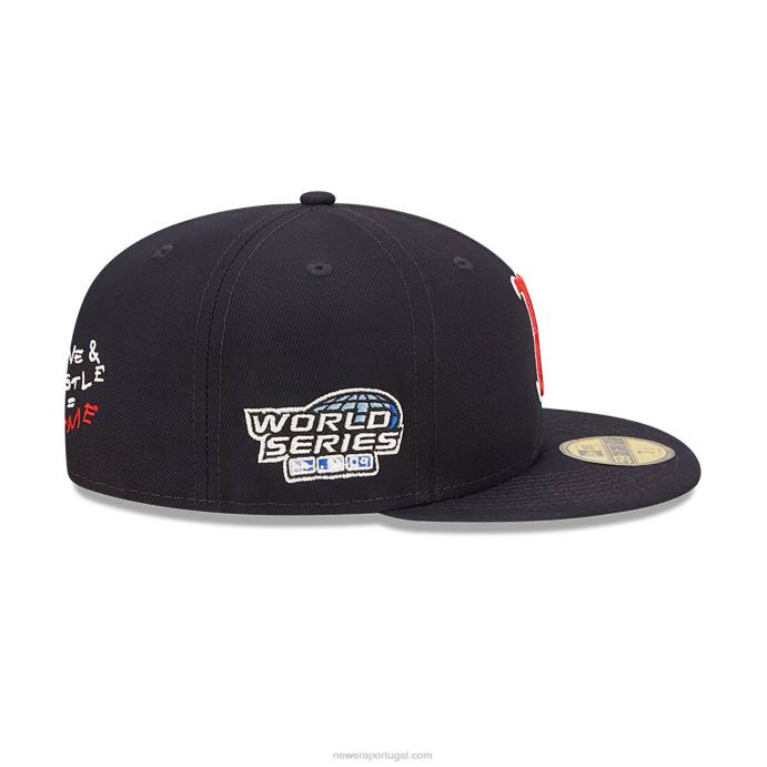 FFTN1012 New Era boton red sox mlb team heart navy 59fifty boné justo