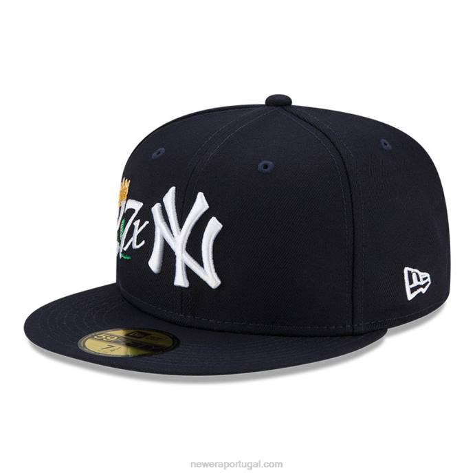 FFTN1015 New Era New York Yankees MLB Crown Champs Navy Boné 59 Fifty