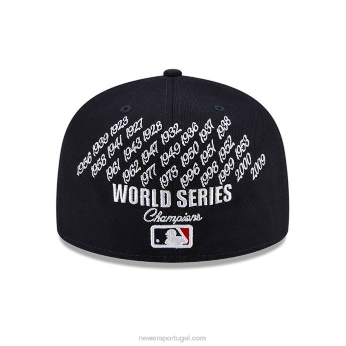 FFTN1015 New Era New York Yankees MLB Crown Champs Navy Boné 59 Fifty