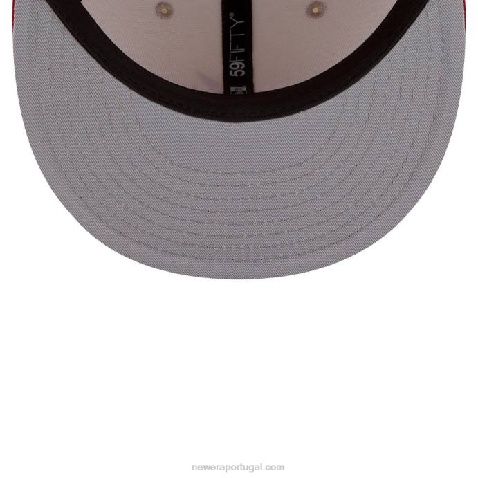 FFTN1017 New Era Boné Atlanta Braves MLB Bicolor 59Fifty Red