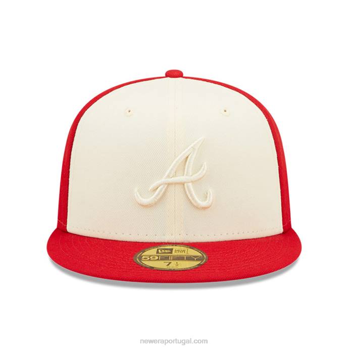 FFTN1017 New Era Boné Atlanta Braves MLB Bicolor 59Fifty Red