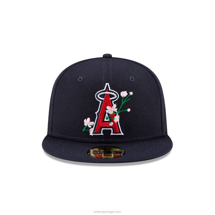 FFTN1019 New Era boné ajustado azul marinho 59fifty com patch lateral la angels