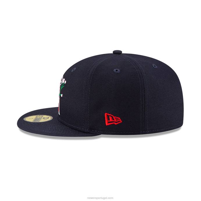 FFTN1019 New Era boné ajustado azul marinho 59fifty com patch lateral la angels