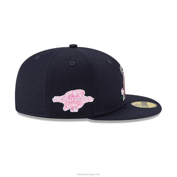 FFTN1019 New Era boné ajustado azul marinho 59fifty com patch lateral la angels