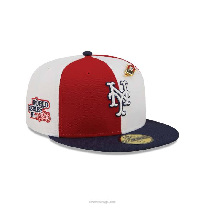 FFTN1020 New Era Boné New York Mets Pinwheel Americana Red 59Fifty