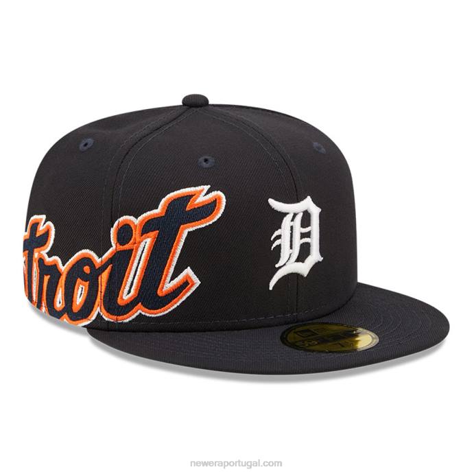 FFTN1023 New Era boné ajustado azul marinho 59fifty detroit tigers mlb