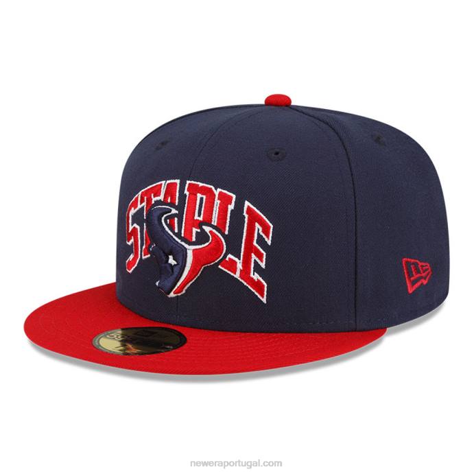 FFTN1024 New Era Boné houston texans x grampo navy 59fifty