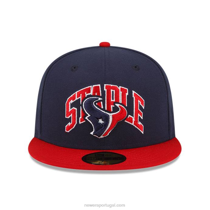 FFTN1024 New Era Boné houston texans x grampo navy 59fifty