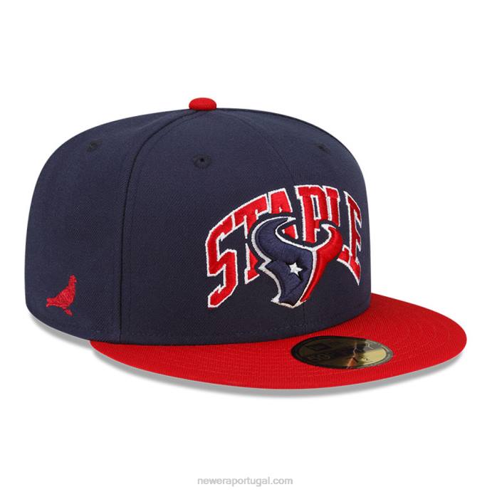 FFTN1024 New Era Boné houston texans x grampo navy 59fifty