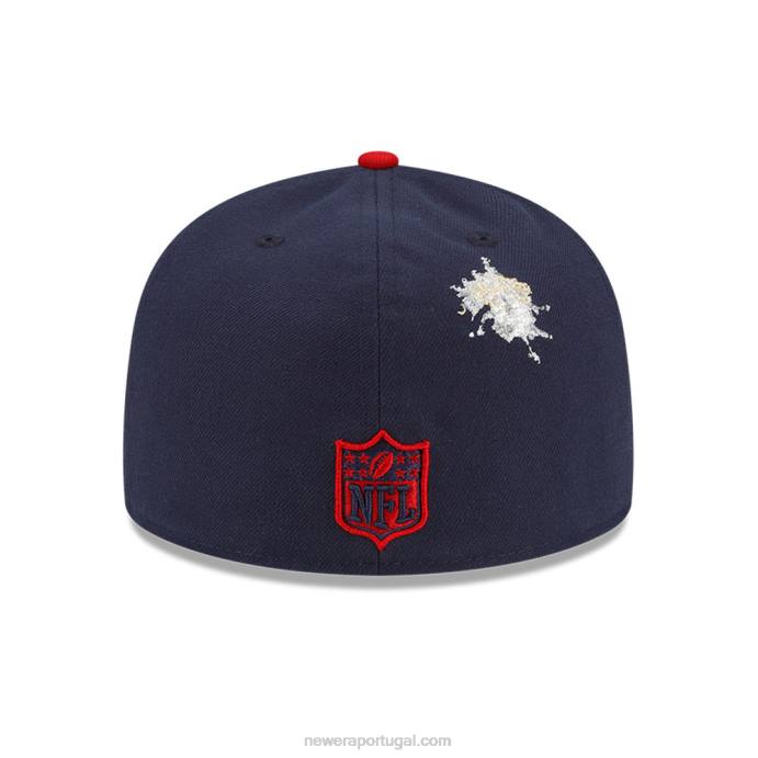 FFTN1024 New Era Boné houston texans x grampo navy 59fifty