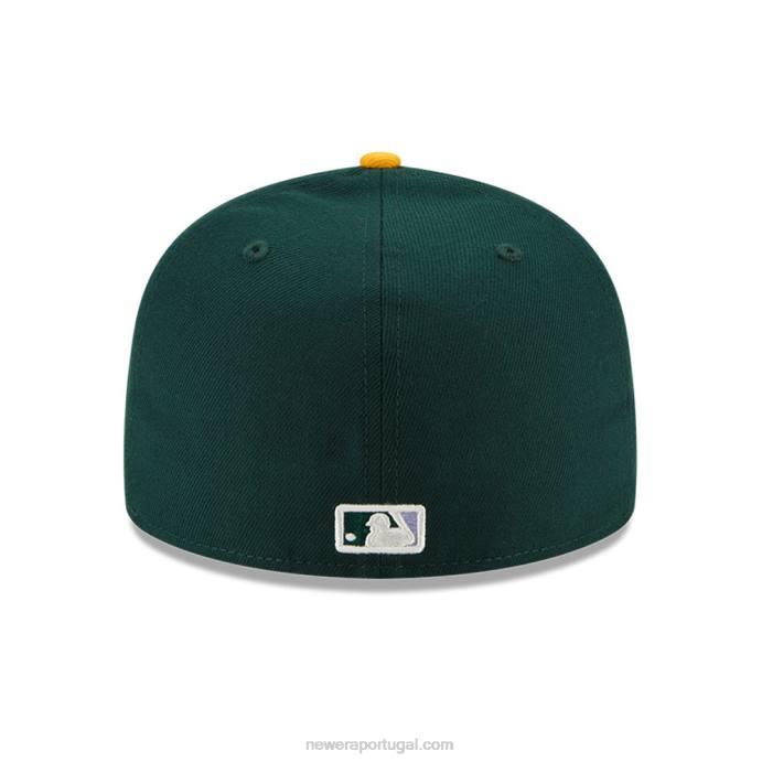 FFTN1025 New Era Boné Oakland Athletics MLB Pop Sweat Verde Escuro 59Fifty