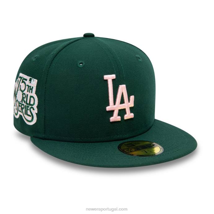 FFTN1026 New Era la dodgers mlb world series boné verde 59fifty