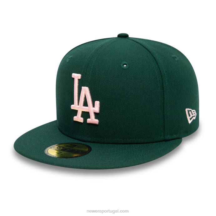 FFTN1026 New Era la dodgers mlb world series boné verde 59fifty