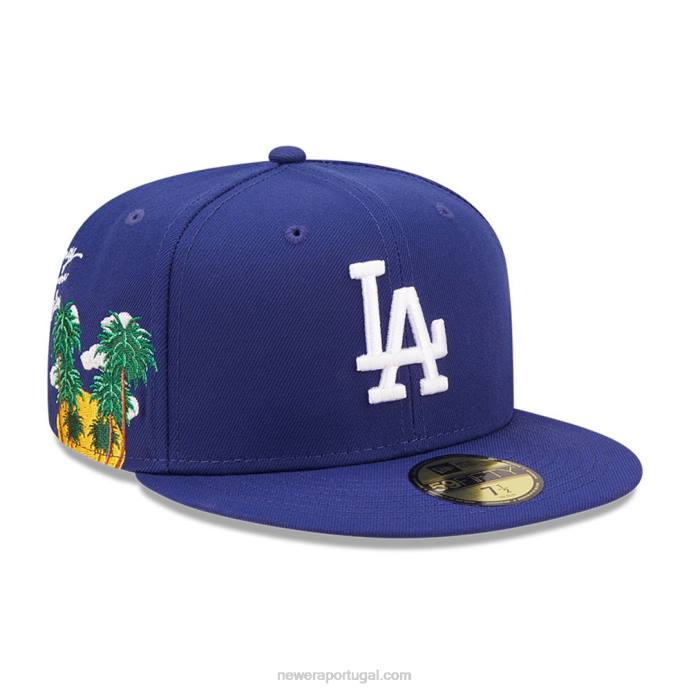 FFTN1028 New Era boné justo la dodgers mlb cloud blue 59fifty