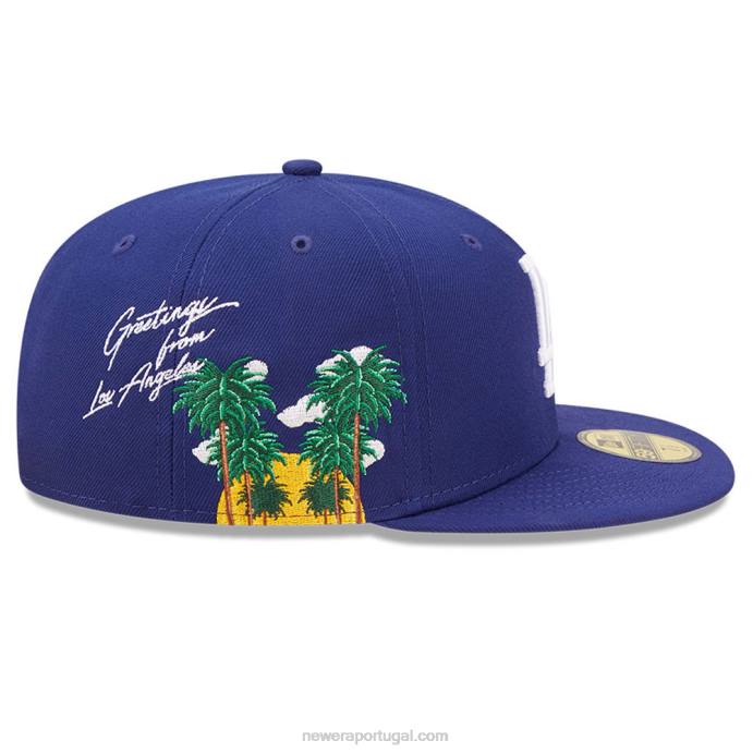 FFTN1028 New Era boné justo la dodgers mlb cloud blue 59fifty